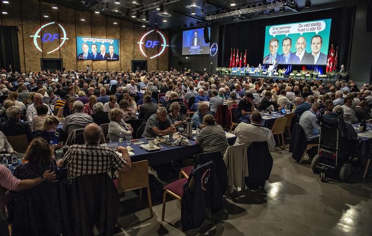 Falder rød blok fra hinanden, er er flere lokale DF'ere klar til at støtte Mette Frederiksen som statsminister. Det tilkendegav flere til Politiken på partiets landsmøde i Herning lørdag. Henning Bagger/Ritzau Scanpix