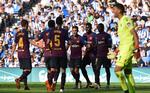 Luis Suarez udlignede, inden Dembele scorede sejrsmålet. Jose Ignacio Unanue/AP