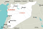 Det var nær byen Latakia, at det russsiske fly blev skudt ned. 