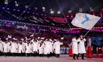 Ved vinter-OL i Pyeongchang i februar gik de to Korea-stater ind sammen med den traditionsrige åbningsfest. Jae C. Hong/AP