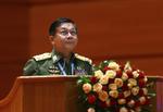 Myanmars militære øverstkommanderende Min Aung Hlaing. Aung Shine Oo/AP