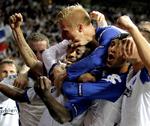 Dame N'Doye scorede sejrsmålet, da FC København hjemme slog Rubin Kazan i Champions League i 2010. Kampen endte 1-0. Og det er langt fra et udsædvanligt resultat for københavnerne i de europæiske gruppespil. Lars Poulsen/POLFOTO