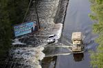 Enorme regnmængder under orkanen Florence forårsagede i sidste uge massive oversvømmelser i South Carolina. Gerald Herbert/AP