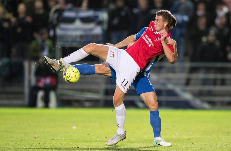 Svenskeren Gustaf Nilsson har nu scoret for tre klubber i Superligaen: Brøndby (1 mål), Silkeborg (7 mål) og Vejle (1 mål). Claus Fisker/Ritzau Scanpix