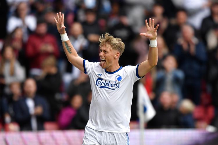 Med oplægget til det første og scoringen af det andet mål spillede Viktor Fischer igen en hovedrolle for FCK. Anders Kjærbye/ Ritzau Scanpix/Ritzau Scanpix