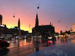 Morgenhimlen over København - set mod øst efter kraftigt regnvejr. Per Munch
