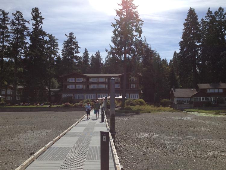 Alderbrook ligger smukt i skovkanten ud til Hood Canal, som i virkeligheden er en fjord her ved lavvande. Poul Husted