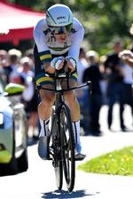 Rohan Dennis på vej mod den store triumf. Kerstin Joensson/AP