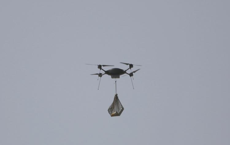 En drone kan anvendes af IS i Syrien og Irak.  Massoud Hossaini/AP