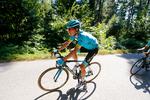 Jakob Fuglsang i aktion under årets Tour de France - siden finalen i Paris  har han kun haft seks løbsdage inden det i dag går løs ved VM. Peter Dejong/AP