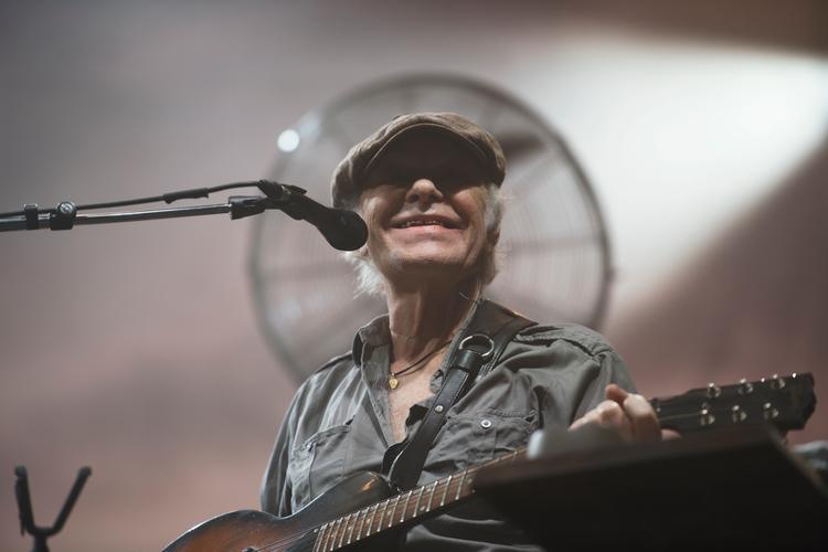 Her ses Kim Larsen under sin koncert på Smukfest i august. Morten Lau-nielsen