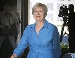 
    Theresa May, har indkaldt sit konservative parti til den årlige kongres. Her forsøger hun at øge opbakningen til sin plan for Storbritanniens udtræden af EU.(Stefan Rousseau/PA via AP)
   Stefan Rousseau/AP