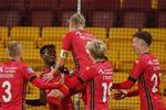 Tre af FC Nordsjællands mål mod Sønderjyske er scoret af Godsway Donyoh. Jens Dresling/POLFOTO