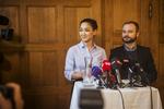 Her ses Anna Mee Allerslev ved pressemødet på rådhuset, da hun trak sig som borgmester i København.
   Stine Bidstrup/POLFOTO