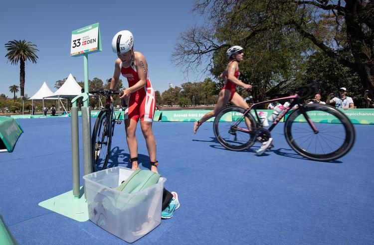 Sif Bendix Madsen var hurtigst på cyklen, men energitanken var tom, da de sidste meter på løberuten skulle tilbagelægges. Jed Leicester for Ois/ioc/Jed Leicester for OIS/IOC