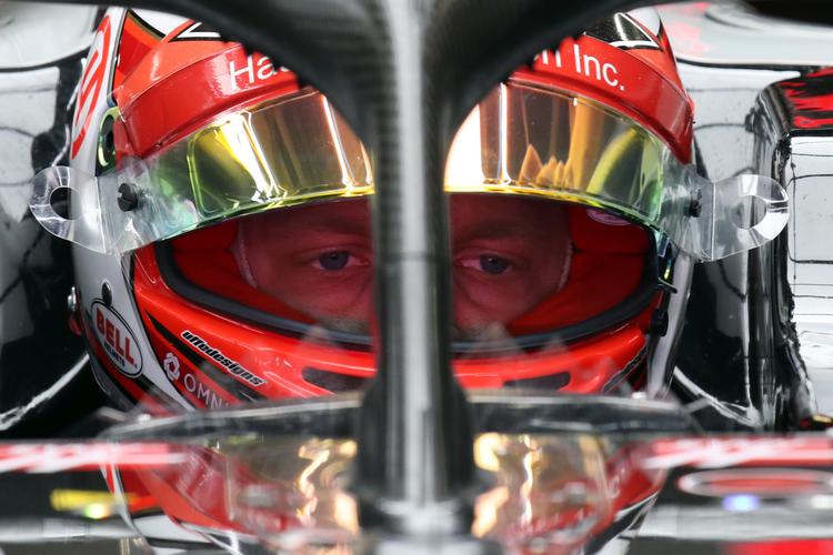 Kevin Magnussen ag Haas-raceren holdt kun få omgange i Japan søndag morgen. Ng Han Guan/Ritzau Scanpix