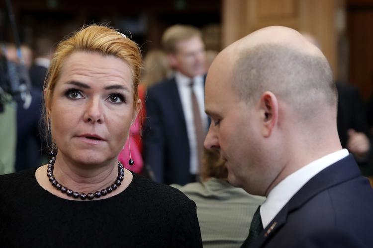 Udlændinge- og integrationsminister Inger Støjberg og justitsminister Søren Pape Poulsen under Folketingets åbning.
   Jens Dresling/POLFOTO