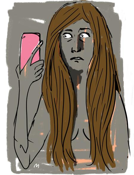 
    Hævnporno på Facebook
   Mette Dreyer/Politiken-Tegning