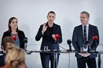Socialdemokratiet præsenterer sundhedsudspil på Diakonissestiftelsen. Socialdemokraternes formand Mette Frederiksen, sundhedsordfører Flemming Møller Mortensen og ældreordfører Astrid Krag. Jens Dresling/POLFOTO