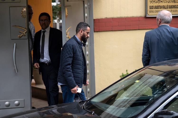 Saudi-Arabiens konsulat i den tyrkiske storby Istanbul - det var her, at journalist Jamal Khashoggi tidligere på måneden gik ind. Siden er han ikke blevet set. Yasin Akgul/Ritzau Scanpix