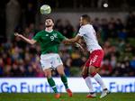 Med et godt greb i Shane Long var Mathias 'Zanka' Jørgensen blandt de bedste danskere i Dublin. Liselotte Sabroe/Ritzau Scanpix