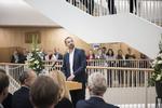Jacob Bundsgaard (S) indvier den nye syv-etagers forskningsbygning i universitetsparken i Aarhus. Som formand for Kommunernes Landsforening frygter han mangel på demokratisk legitimitet og økonomi i regeringens kommende sundhedsudspil. Laura Bisgaard Krogh