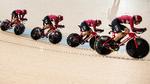 4 km holdforfølgelesløb er fortsat en dansk paradedisicplin., hvilket understreges i øjeblikket under World Cup-afdelingen i Frankrig. Her ses to af de aktuelle deltagere Lasse Norman og Casper Folsack sammen med Niklas Larsen og Frederik Rodenberg under OL i Rio. Gregers Tycho/POLFOTO