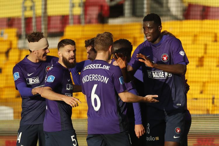 FCM's målscorer til 1-0 var Paul Onuachu. Jens Dresling/POLFOTO