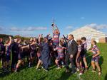 FRK fik pokalen overrakt af Dansk Rugby Unions formand Jens Aage Skare Nielsen. Dansk Rugby Union