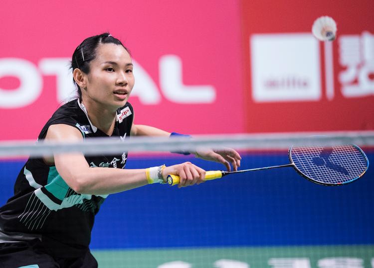 Tai Tzu Ying fra kinesisk Taiwan vandt finalen i damesingle med en sejr i tre sæt over  Saina Newhal fra Indien. Claus Fisker/Ritzau Scanpix