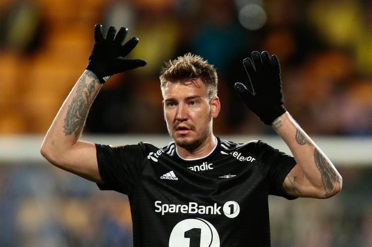 Nicklas Bendtner i kamp mod Lillestrøm. Åserud, Lise/Ritzau Scanpix