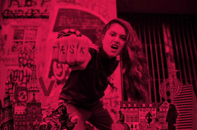 Power of Women-festivalen vil have flere kvinder i kunsten. Til dette års festival kan man blandt andet opleve den omdiskuterede rapper Nikoline.  Illustration PR, Power of Women