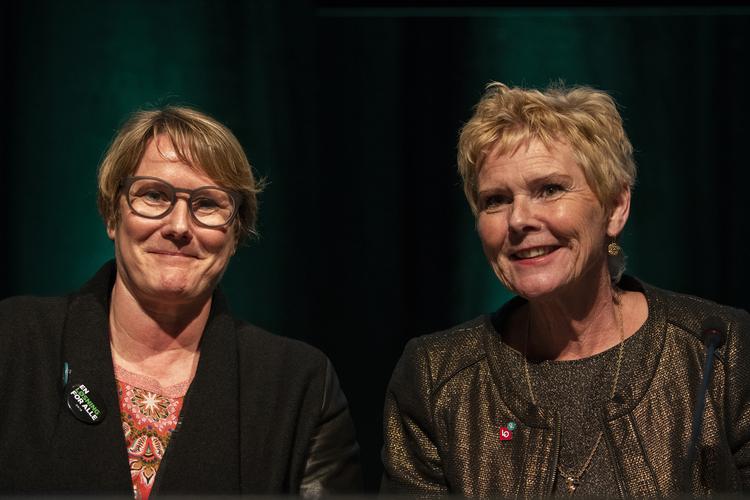 Bente Sorgenfrey (t.v.) og Lizette Risgaard bliver hovedfigurerne i den nye organisation FH. Joachim Ladefoged