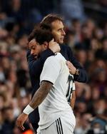 Marcelo og træneren. Blev der sagt farvel? Albert Gea/Ritzau Scanpix