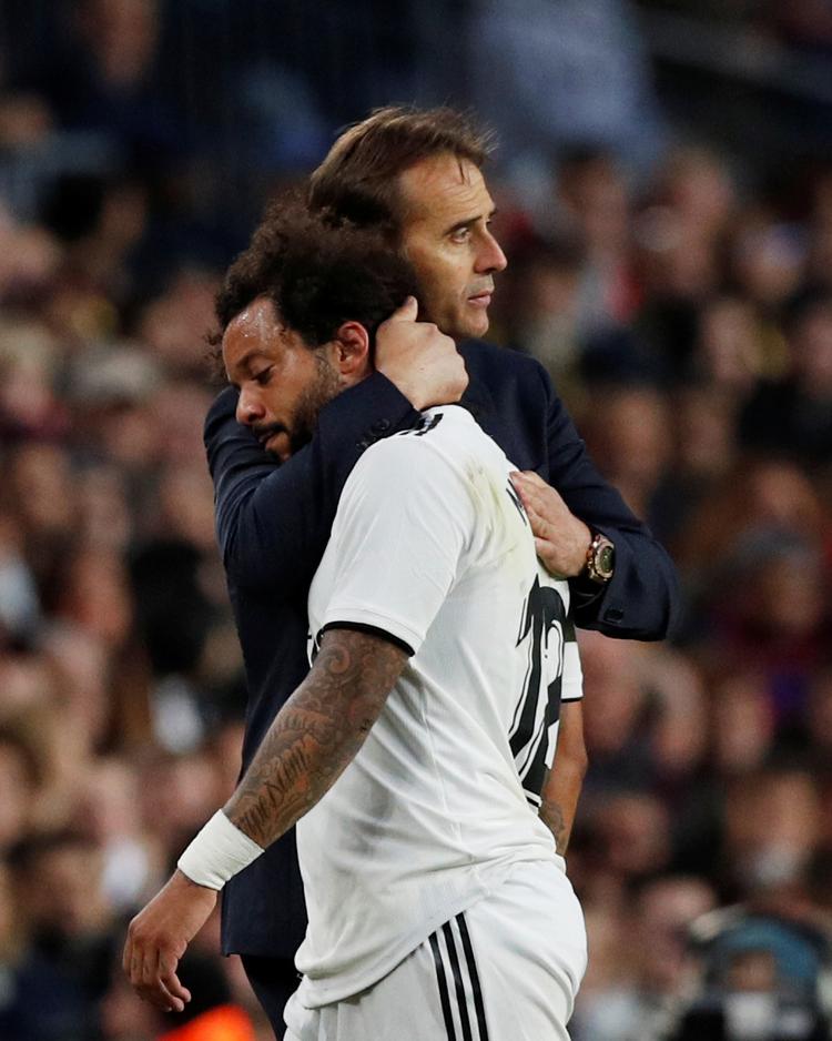 Marcelo og træneren. Blev der sagt farvel? Albert Gea/Ritzau Scanpix