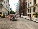 Sådan har det set ud siden juli. Men nu er det slut med byggerod. På lørdag fejres det med fest og markedsstemning fra kl. 11. Pr-foto Anders Bjørndahl