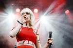 Som en anden scenograf bruger Lydmor musikken til at bygge fantastiske kulisser op, som man har lyst til lege heltinde i. Her spiller hun på Northside 2018.
   Per Lange/Ekstra Bladet