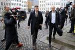 Fodboldspilleren Nicklas Bendtner på vej i Københavns Byret med sin advokat Anders Németh. Jens Dresling/POLFOTO