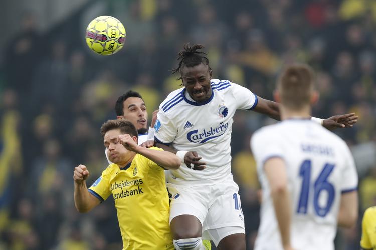 FCK*s Dame N'Doye havde også en stor mulighed efter pausen, men han måtte vente med forløsningen til tillægstiden. Jens Dresling/POLFOTO