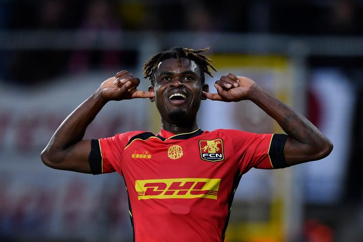 Godsway Donyoh sørgede for FC Nordsjællands udligning 12 minutter før slutfløjt. Anders Kjærbye/ Ritzau Scanpix/Ritzau Scanpix
