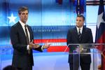 I Texas giver FiveThirtyEight demokraten Beto O'Rourke (tv) 23 procents chance for at slå favoritten Ted Cruz. Og det er faktisk en pænt stor chance. Tom Reel/AP