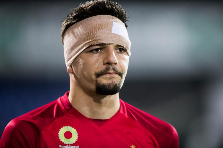 Esbjergs Adrian Petre måtte have forbinding på hovedet i 1. halvleg, men det forhindrede ikke den formstærke rumæner i at score til 1-1 efter pausen. Frank Cilius/Ritzau Scanpix