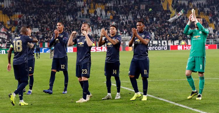Manchester United-spillerne vendte kampen i de sidste minutter. Antonio Calanni/AP