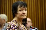 
    Anna Britta Troelsgaard Nielsen fra retssalen i Randburg, Johannesborg.  (Photo by Phill Magakoe / AFP)
   Phill Magakoe/Ritzau Scanpix