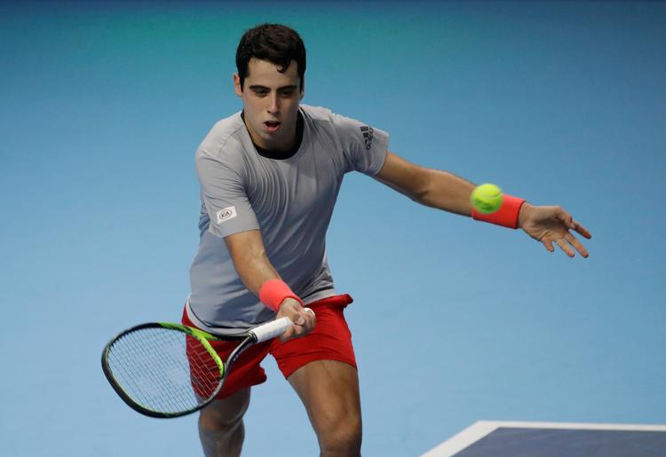 21-årige Jaume Munar fra Mallorca er tilknyttet Rafael Nadals akademi på Middelhavsøen, og talentet er nu fremme i NextGen-semifinalen i Milano. Luca Bruno/AP