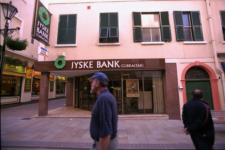 Jyske Bank har en filial på hovedstrøget i Gibraltar.
   Thomas Borberg/POLFOTO