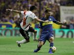 Det går altid vildt for sig mellem de blå fra Boca og River Plate. Natacha Pisarenko/AP