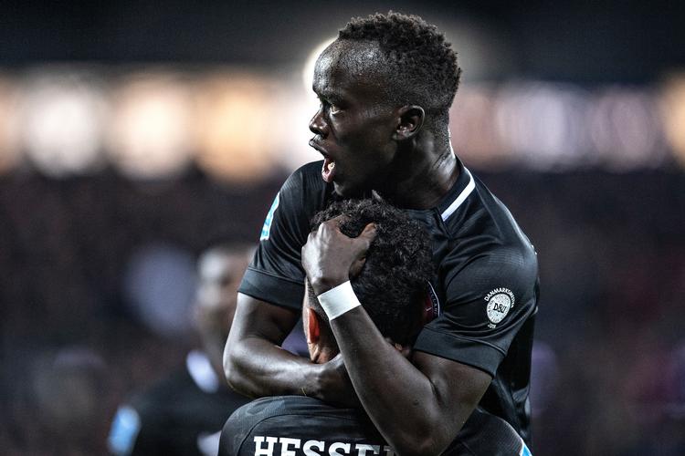 Awer Mabil spillede en hovedrolle i ydmygelsen af Vejle. Jens Nørgaard Larsen/Ritzau Scanpix