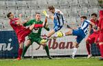 Jeppe Højbjerg i grønt Esbjerg-målet havde et par store redninger og et kiks til sidst mod OB i Odense, hvor hjemmeholdet vandt 2-1 Claus Fisker/Ritzau Scanpix