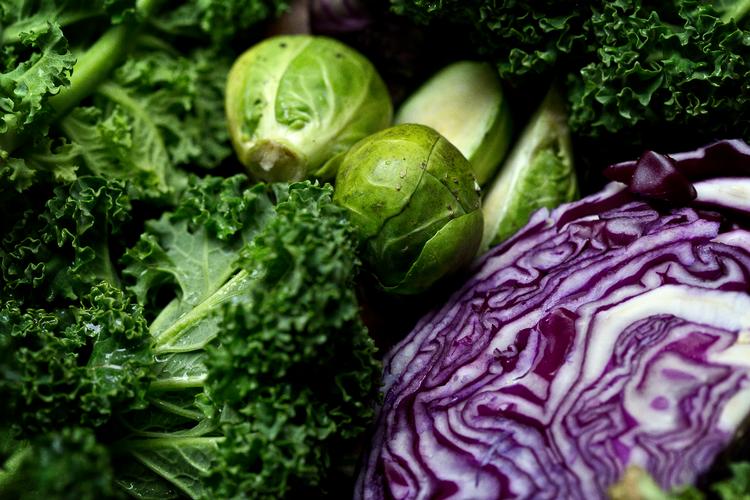 Grønkål, rødkål og rosenkål og alle andre grøntsager er glutenfri. Gluten findes i kornsorterne hvede, rug og byg. Arkivfoto: Per Folkver